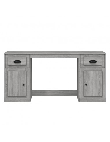 Scrivania con Armadietto Grigio Sonoma in Legno Multistrato