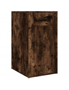 Scrivania con Armadietto Rovere Fumo in Legno Multistrato 2