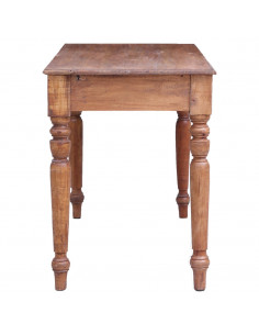 Scrivania con Cassetti 117x57x75 cm in Legno Massello di Mogano