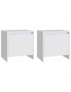 Comodini 2 pz Bianchi 45x34x44,5 cm in Truciolato 2