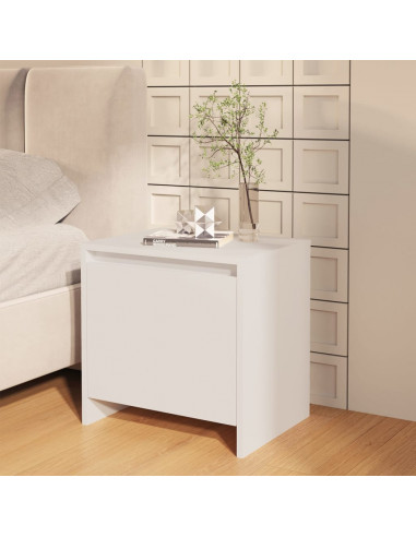 Comodini 2 pz Bianchi 45x34x44,5 cm in Truciolato