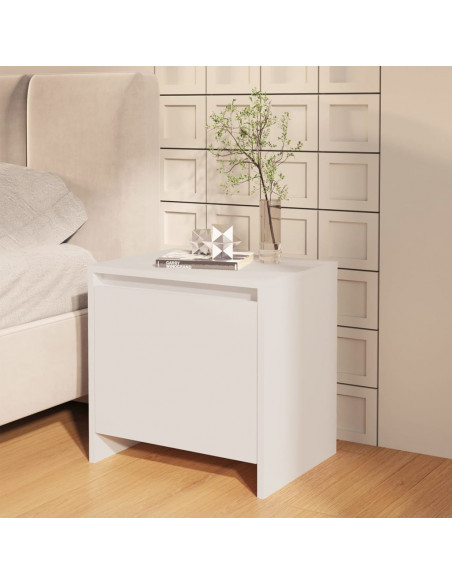 Comodini 2 pz Bianchi 45x34x44,5 cm in Truciolato