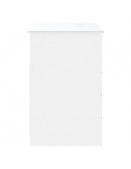 Scrivania con Cassetti Bianca 102x50x76 cm in Legno Multistrato