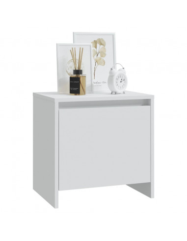 Comodini 2 pz Bianchi 45x34x44,5 cm in Truciolato