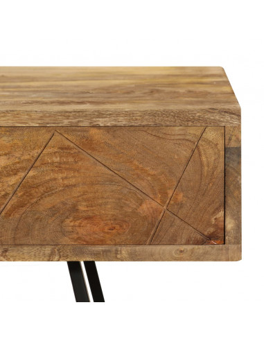 Scrivania con Cassetti in Legno Massello di Mango 110x50x76 cm