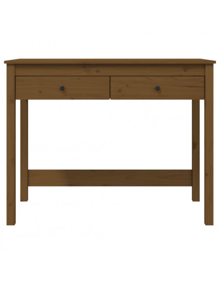 Scrivania con Cassetti Miele 100x50x78 cm Legno Massello Pino
