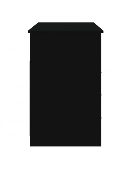 Scrivania con Cassetti Nera 102x50x76 cm in Legno Multistrato