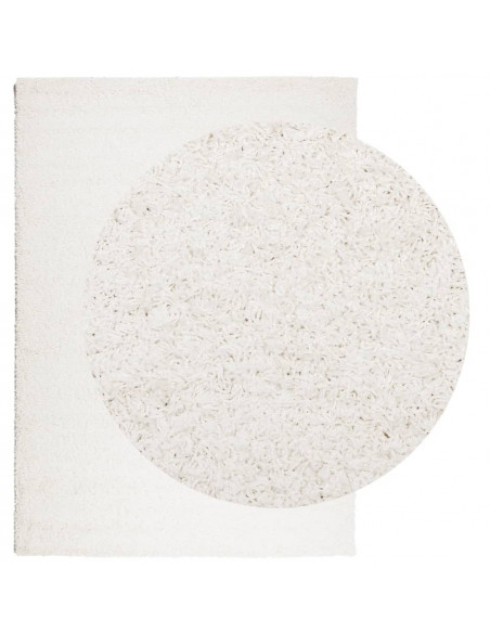 Tappeto Shaggy a Pelo Lungo Moderno Crema 200x280 cm