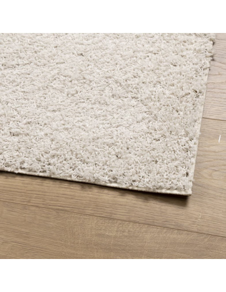 Tappeto Shaggy a Pelo Lungo Moderno Crema 200x280 cm