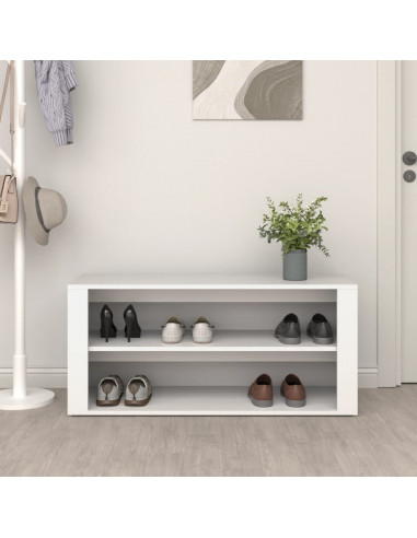 Scarpiera Bianca 100x35x45 cm in Legno Multistrato