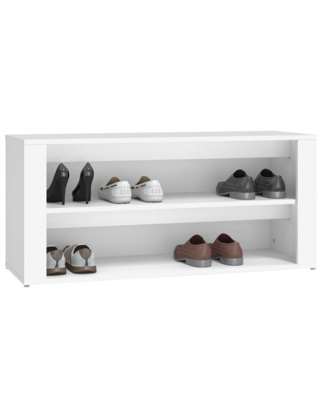 Scarpiera Bianca 100x35x45 cm in Legno Multistrato