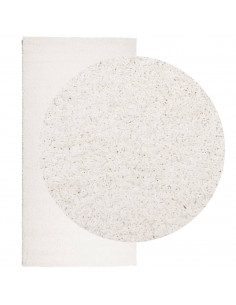 Tappeto Shaggy a Pelo Lungo Moderno Crema 100x200 cm 2