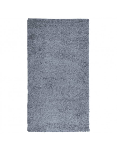 Tappeto Shaggy a Pelo Lungo Moderno Blu 60x110 cm