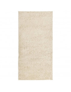 Tappeto Shaggy a Pelo Lungo Moderno Oro 100x200 cm