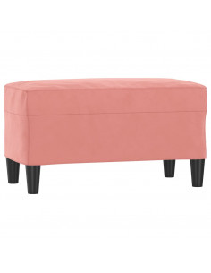 Panca Rosa 70x35x41 cm in Velluto 2
