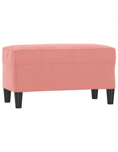 Panca Rosa 70x35x41 cm in Velluto