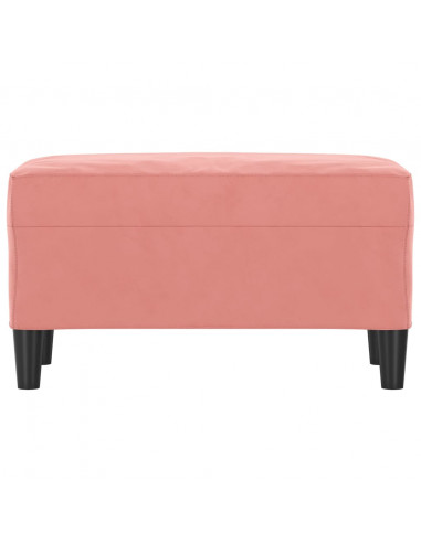 Panca Rosa 70x35x41 cm in Velluto