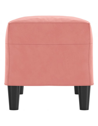 Panca Rosa 70x35x41 cm in Velluto