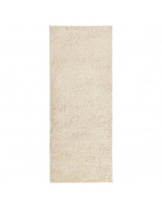 Tappeto Shaggy a Pelo Lungo Moderno Oro 80x200 cm