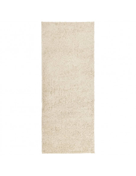 Tappeto Shaggy a Pelo Lungo Moderno Oro 80x200 cm