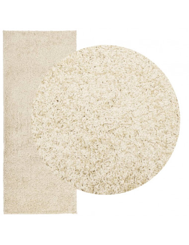 Tappeto Shaggy a Pelo Lungo Moderno Oro 80x200 cm