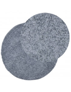 Tappeto Shaggy a Pelo Lungo Moderno Blu Ø 280 cm 2