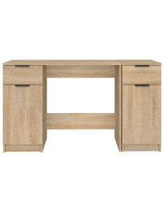 Scrivania con Mobile Laterale Rovere Sonoma Legno Multistrato 2