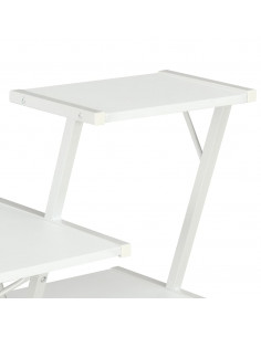 Scrivania con Ripiano Bianca 116x50x93 cm