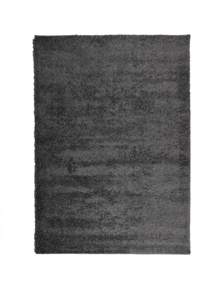 Tappeto Shaggy a Pelo Lungo Moderno Antracite 240x340 cm