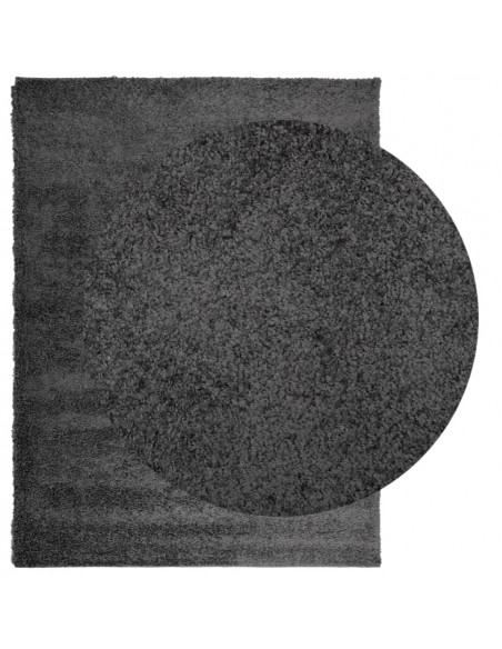Tappeto Shaggy a Pelo Lungo Moderno Antracite 240x340 cm