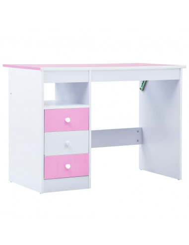 Scrivania da Disegno per Bambini Inclinabile Rosa e Bianca