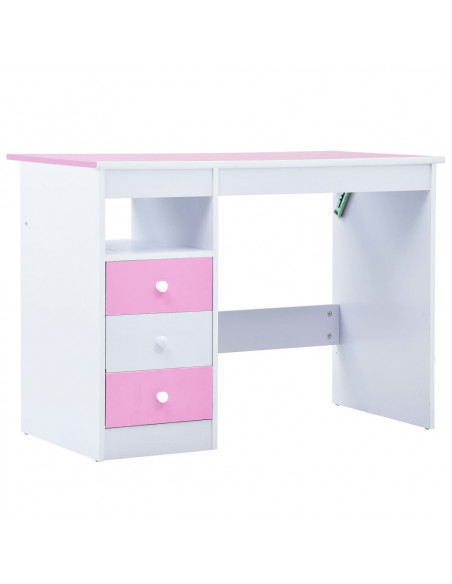 Scrivania da Disegno per Bambini Inclinabile Rosa e Bianca