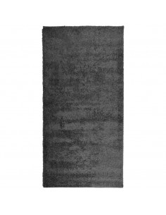 Tappeto Shaggy a Pelo Lungo Moderno Antracite 100x200 cm