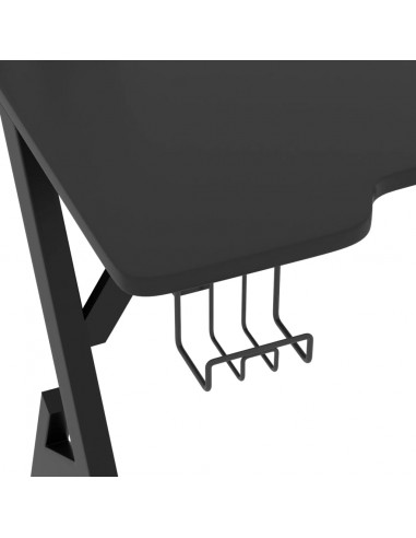Scrivania da Gaming con Gambe a Y Nera 90x60x75 cm