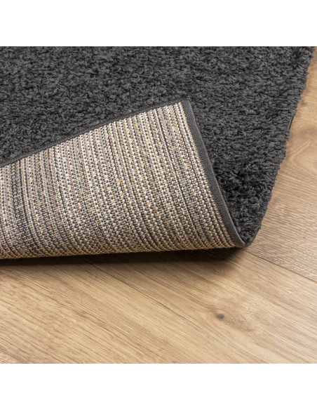 Tappeto Shaggy a Pelo Lungo Moderno Antracite 100x200 cm