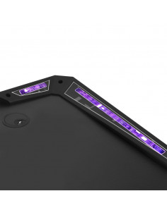 Scrivania da Gaming con LED e Gambe a Y Nera 110x60x75 cm