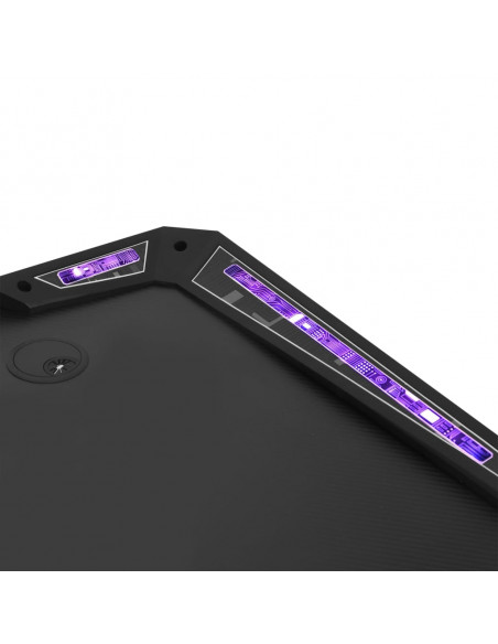 Scrivania da Gaming con LED e Gambe a Y Nera 110x60x75 cm