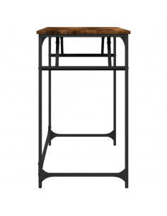 Scrivania Fumo 100x45x76cm Legno e Acciaio Verniciato a Polvere