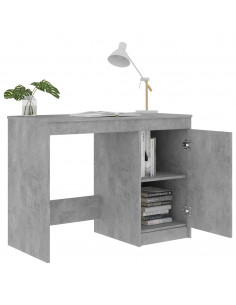 Scrivania Grigio Cemento 100x50x76 cm in Legno Multistrato 2
