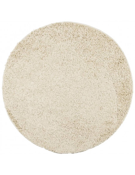 Tappeto Shaggy a Pelo Lungo Moderno Oro Ø 100 cm