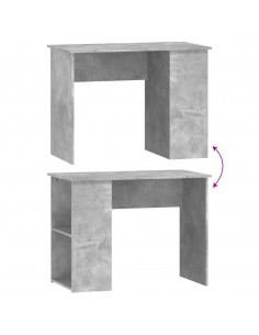 Scrivania Grigio Cemento 100x55x75 cm in Legno Multistrato 2
