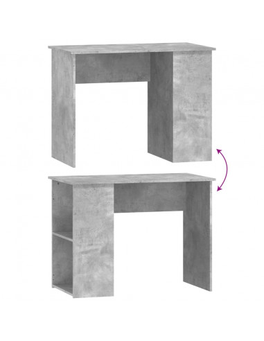 Scrivania Grigio Cemento 100x55x75 cm in Legno Multistrato