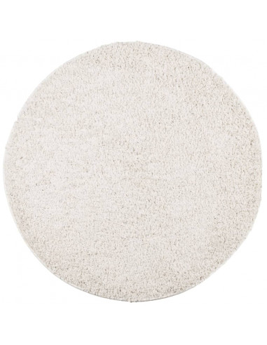 Tappeto Shaggy PAMPLONA a Pelo Lungo Moderno Crema Ø 200 cm