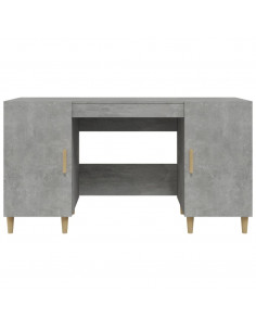Scrivania Grigio Cemento 140x50x75 cm in Legno Multistrato 2