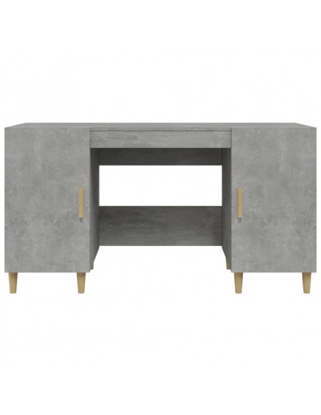 Scrivania Grigio Cemento 140x50x75 cm in Legno Multistrato