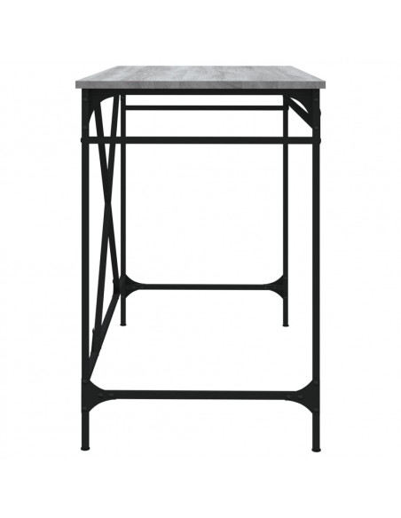 Scrivania Grigio Sonoma 100x50x75 cm Legno Multistrato e Ferro