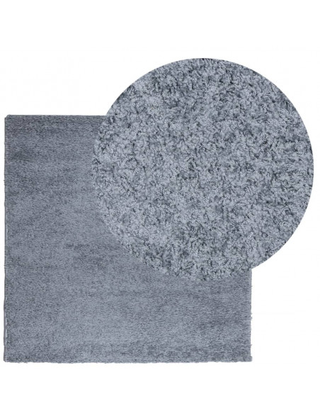 Tappeto Shaggy a Pelo Lungo Moderno Blu 240x240 cm