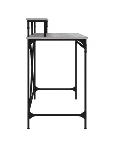 Scrivania Grigio Sonoma 100x50x90 cm Legno Multistrato e Ferro