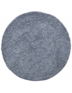 Tappeto Shaggy a Pelo Lungo Moderno Blu Ø 200 cm