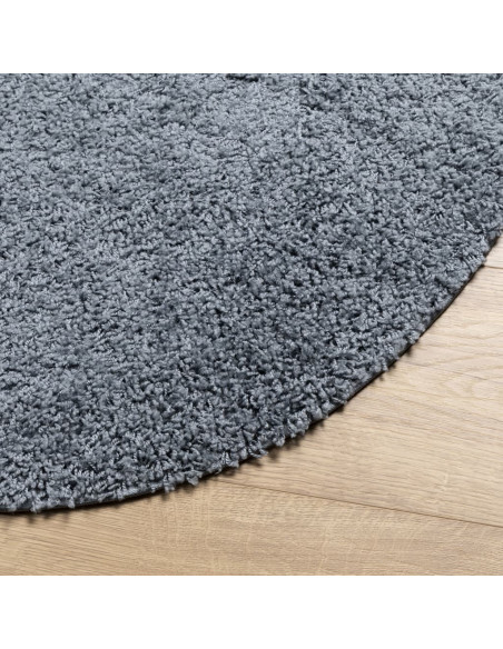Tappeto Shaggy a Pelo Lungo Moderno Blu Ø 200 cm